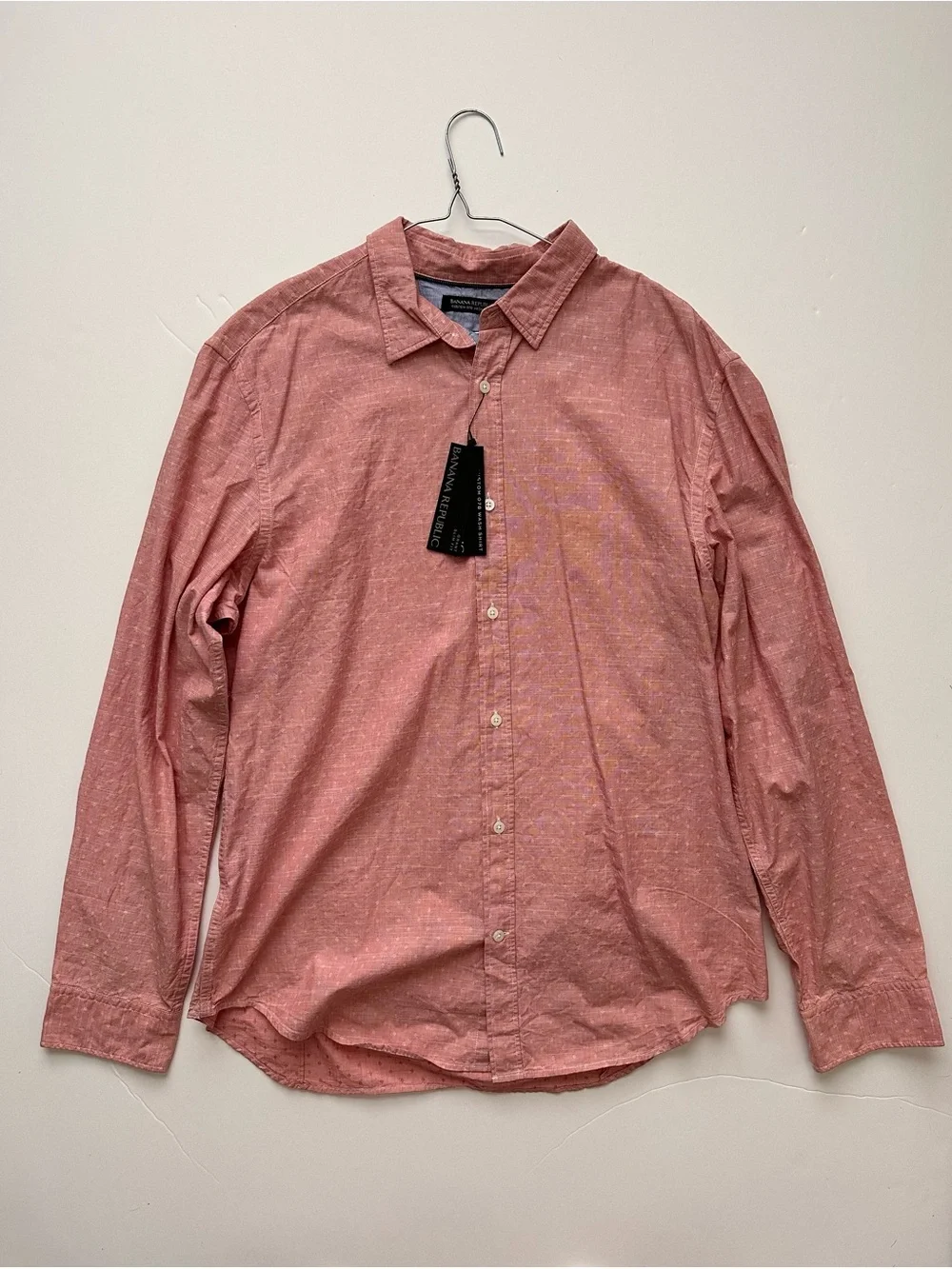 Banana Republic Men's Button-Down Shirt - Dusty Rose